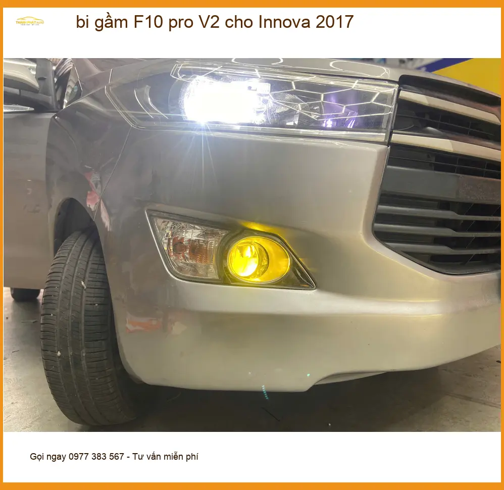 Anh Đức nâng cấp bi gầm F10 pro V2 cho Innova 2017 Quận 4 vì đèn zin yếu