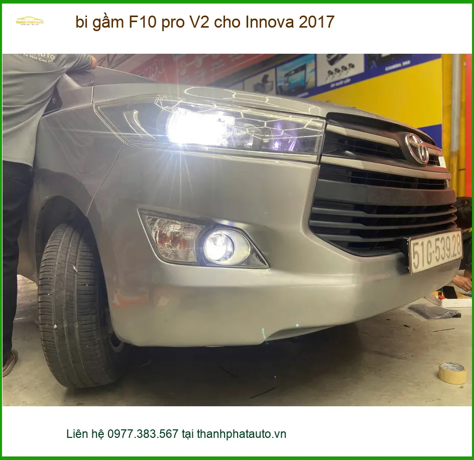 Anh Đức nâng cấp bi gầm F10 pro V2 cho Innova 2017 Quận 4 vì đèn zin yếu ảnh thực tế 2