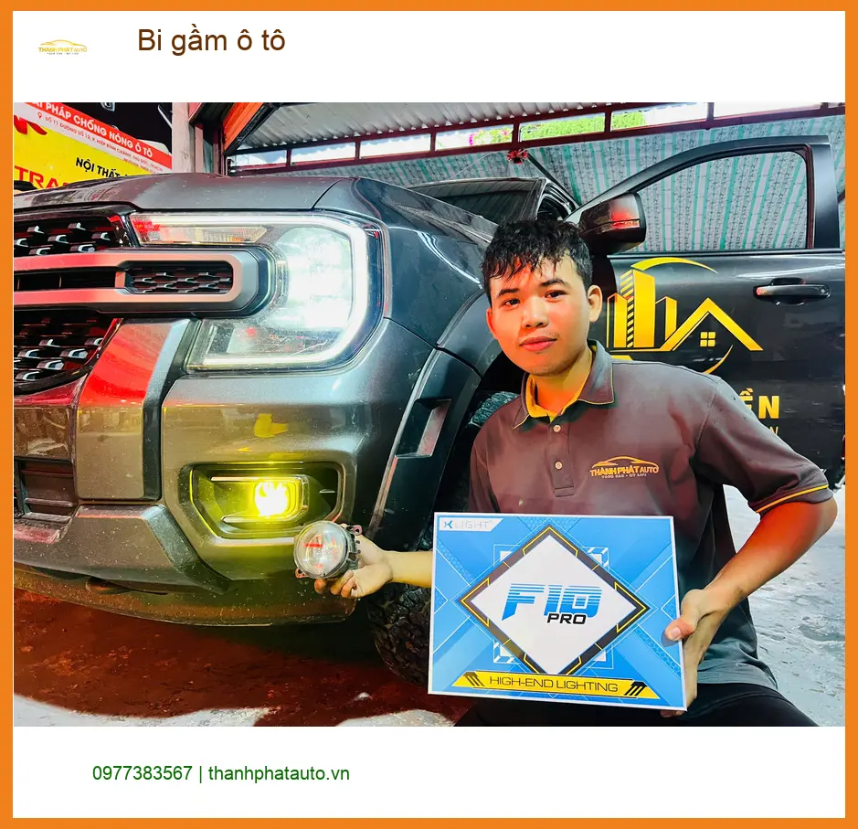 Chị Thảo lắp bi gầm ô tô cho Hyundai Santa Fe tại Quận 5 để cải thiện tầm nhìn ban đêm ảnh thực tế 4