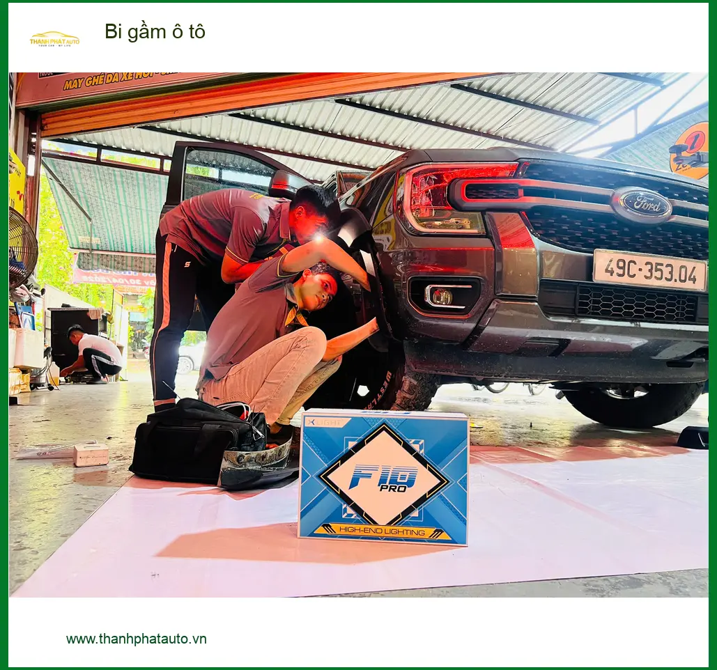 Bác An lắp bi gầm ô tô cho Suzuki XL7 tại Quận Huyện Cần Giờ vì thường xuyên đi đường tối ảnh thực tế 3