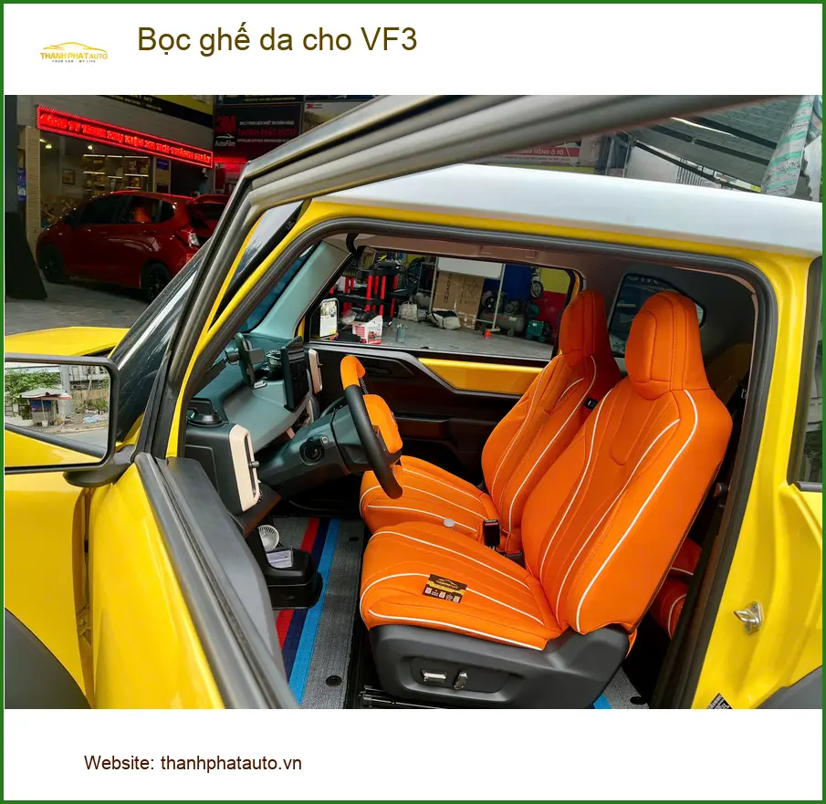 Anh Minh bọc ghế da cho VinFast VF3 Quận Tân Bình để nâng tầm nội thất và dễ vệ sinh hơn ảnh thực tế 4