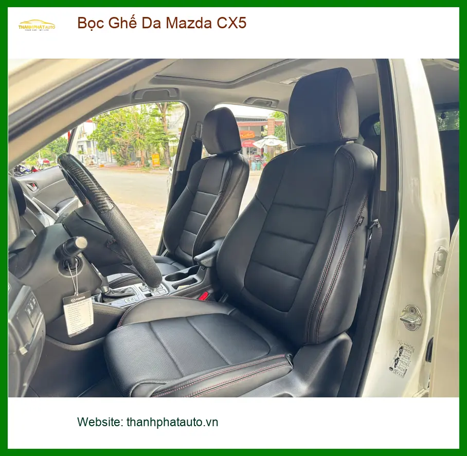 Chú Phước bọc ghế da Mazda CX5 tại Quận Phú Nhuận để nâng tầm nội thất. ảnh thực tế 4