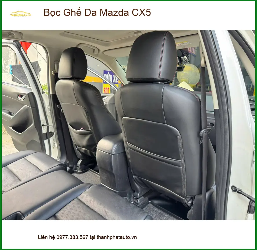 Chú Phước bọc ghế da Mazda CX5 tại Quận Phú Nhuận để nâng tầm nội thất. ảnh thực tế 5