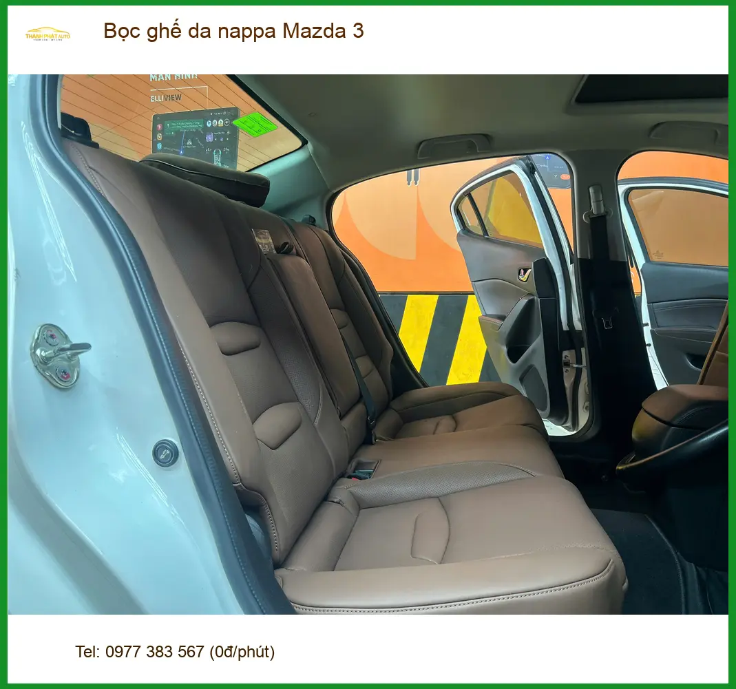 Anh Quang bọc ghế da nappa Mazda 3 tại Hóc Môn để nâng tầm nội thất và dễ dàng vệ sinh