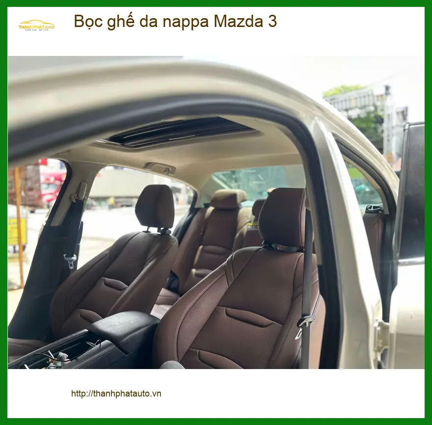 Anh Tùng bọc ghế da Nappa Mazda 3 tại Quận 2 nâng tầm nội thất xe