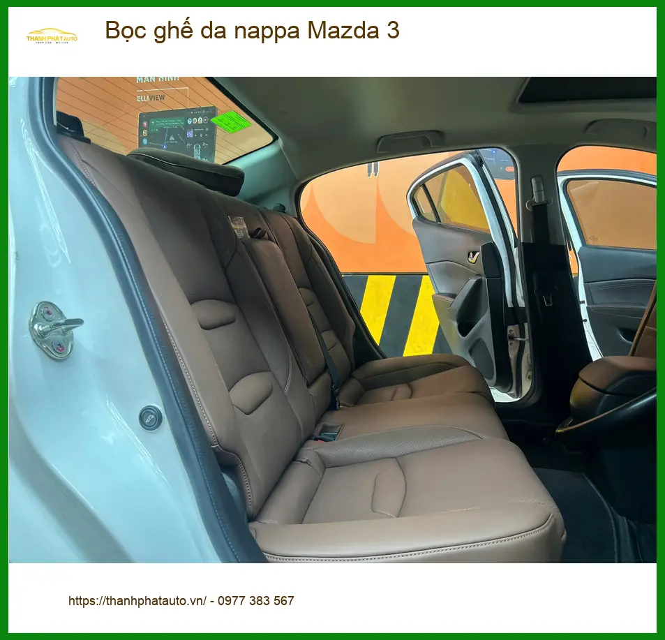 Anh Tùng bọc ghế da Nappa Mazda 3 tại Quận 2 nâng tầm nội thất xe ảnh thực tế 2