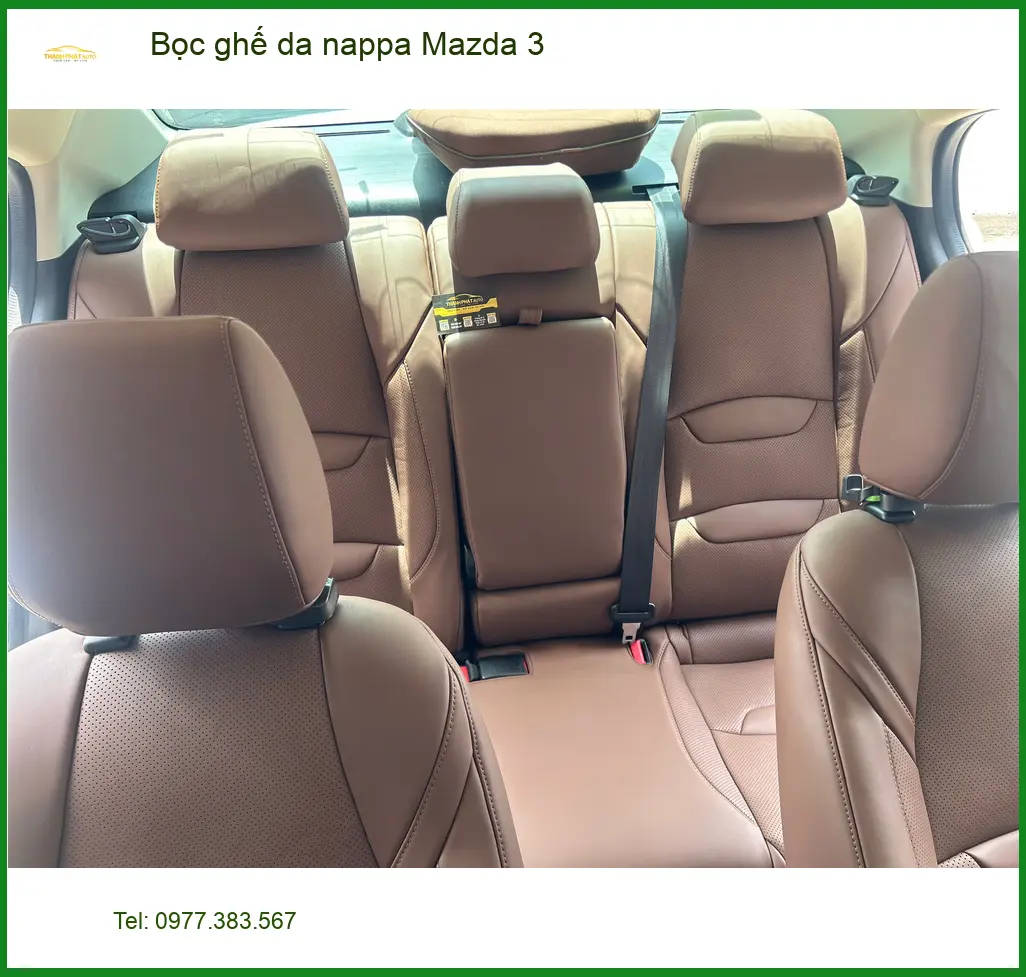 Chú Hùng Cường bọc ghế da Nappa Mazda 3 Quận 12 để nội thất sang trọng hơn ảnh thực tế 2