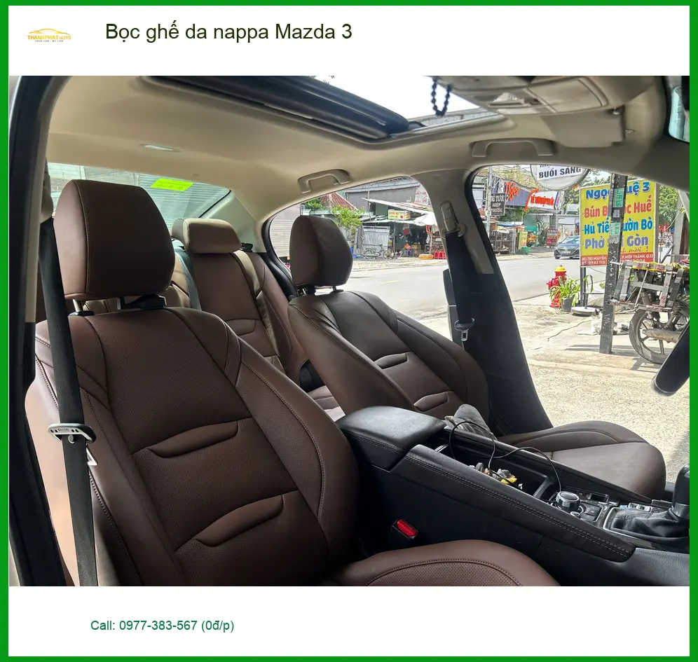 Anh Minh Hưng bọc ghế da Nappa Mazda 3 tại Quận Thủ Đức để nâng tầm nội thất xe ảnh thực tế 2