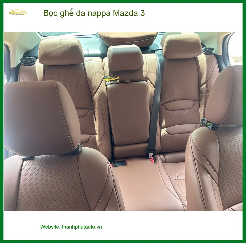 Anh Lâm bọc ghế da Nappa Mazda 3 tại Gò Vấp cho nội thất sang trọng ảnh thực tế 5