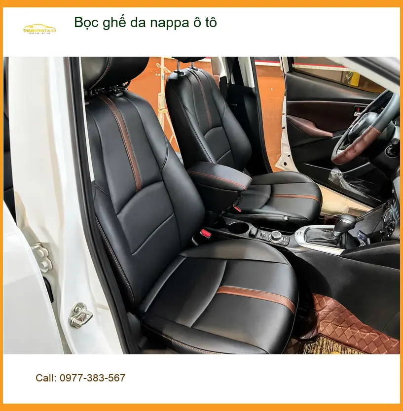 Anh Minh bọc ghế da nappa ô tô Toyota Camry ở Cần Giờ, nội thất sang trọng ảnh thực tế 3