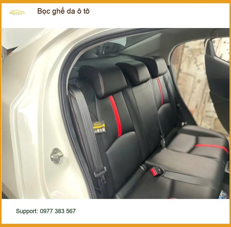 Anh Trung bọc ghế da ô tô cho Suzuki Swift tại Quận 1 vì ghế zin đã bạc màu ảnh thực tế 4