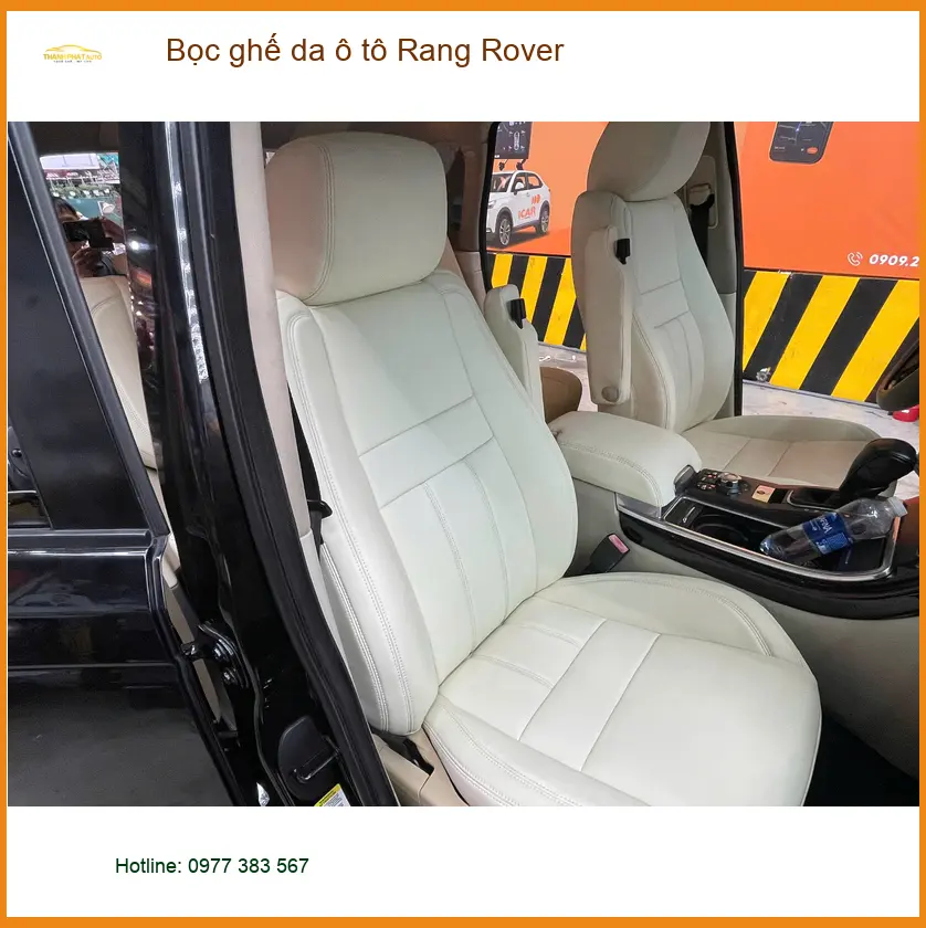 Cô Diệu bọc ghế da ô tô Range Rover tại Quận 8 cho nội thất luôn mới ảnh thực tế 4