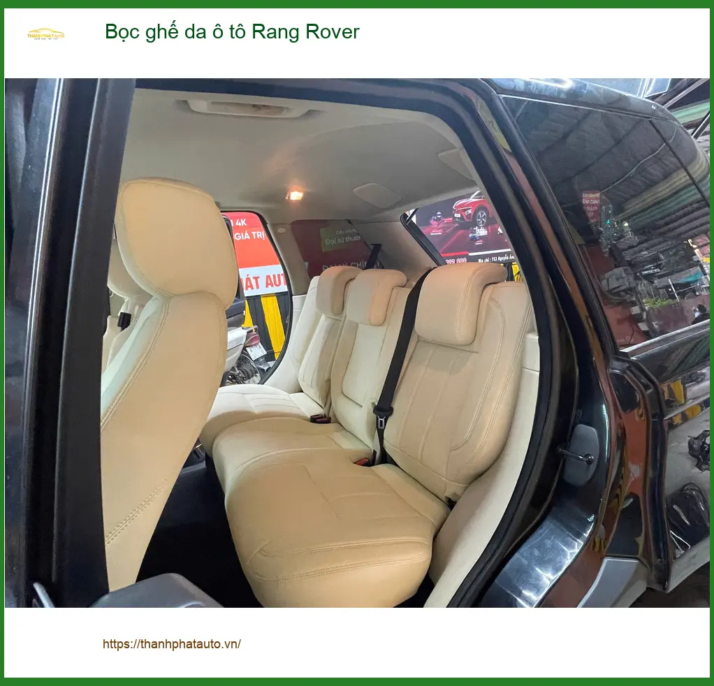 Cô Diệu bọc ghế da ô tô Range Rover tại Quận 8 cho nội thất luôn mới ảnh thực tế 5