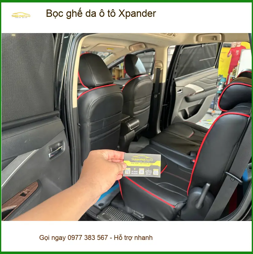 Anh Khải bọc ghế da ô tô Xpander tại Quận 7 để nội thất sạch đẹp, sang trọng hơn ảnh thực tế 3