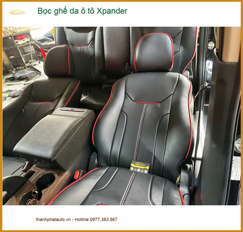 Anh Khải bọc ghế da ô tô Xpander tại Quận 7 để nội thất sạch đẹp, sang trọng hơn ảnh thực tế 4