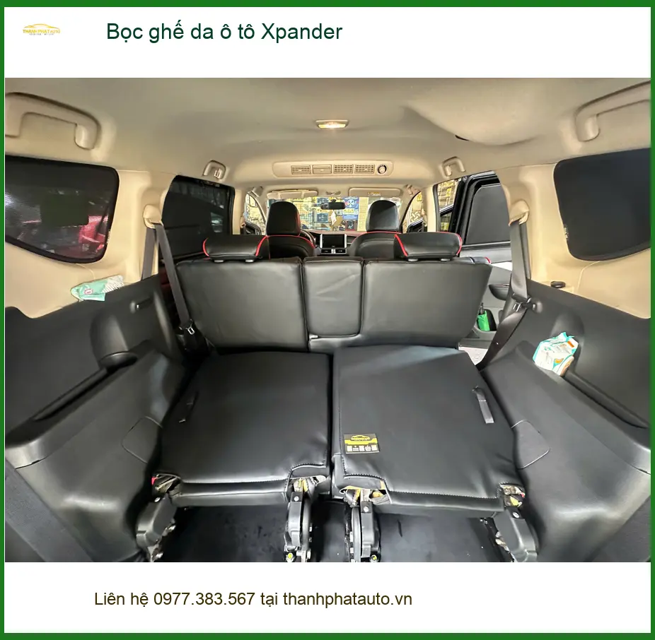 Chị Minh Thư bọc ghế da ô tô Xpander Quận 6 để nội thất xe luôn sạch đẹp ảnh thực tế 2