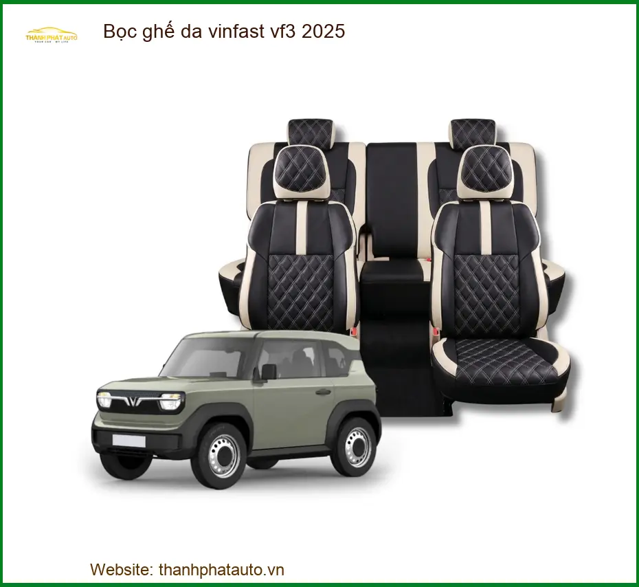 Bọc Ghế Da Vinfast VF3 2025 - Trung Tâm Lắp Đặt Uy Tín TPHCM
