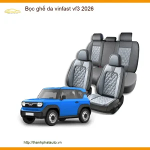 Bọc Ghế Da Vinfast VF3 2026 Cao Cấp - Trung Tâm Gắn Chính Hãng TPHCM