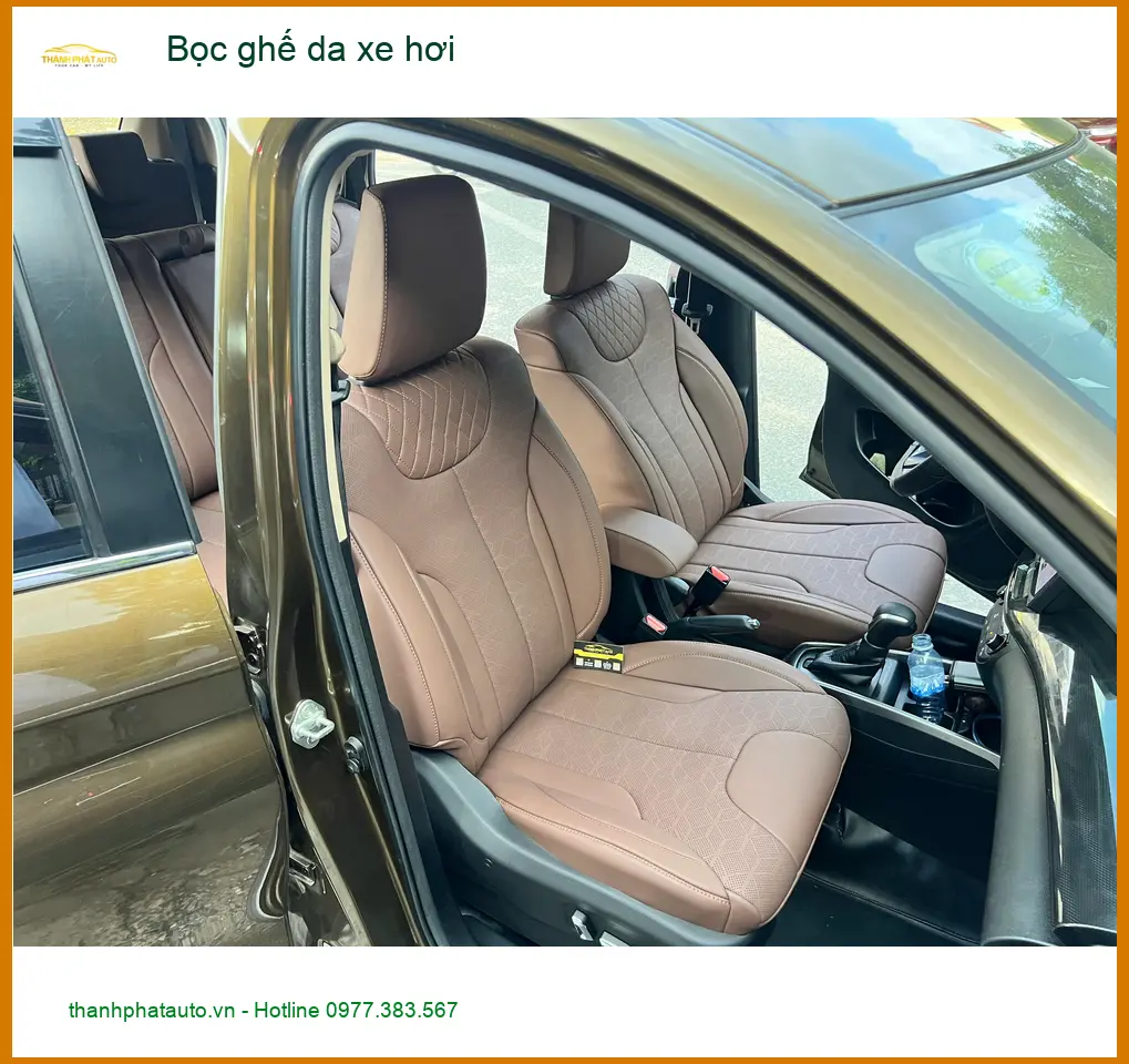 Anh Minh bọc ghế da xe hơi Toyota Fortuner ở Quận 12 cho nội thất thêm sang ảnh thực tế 2