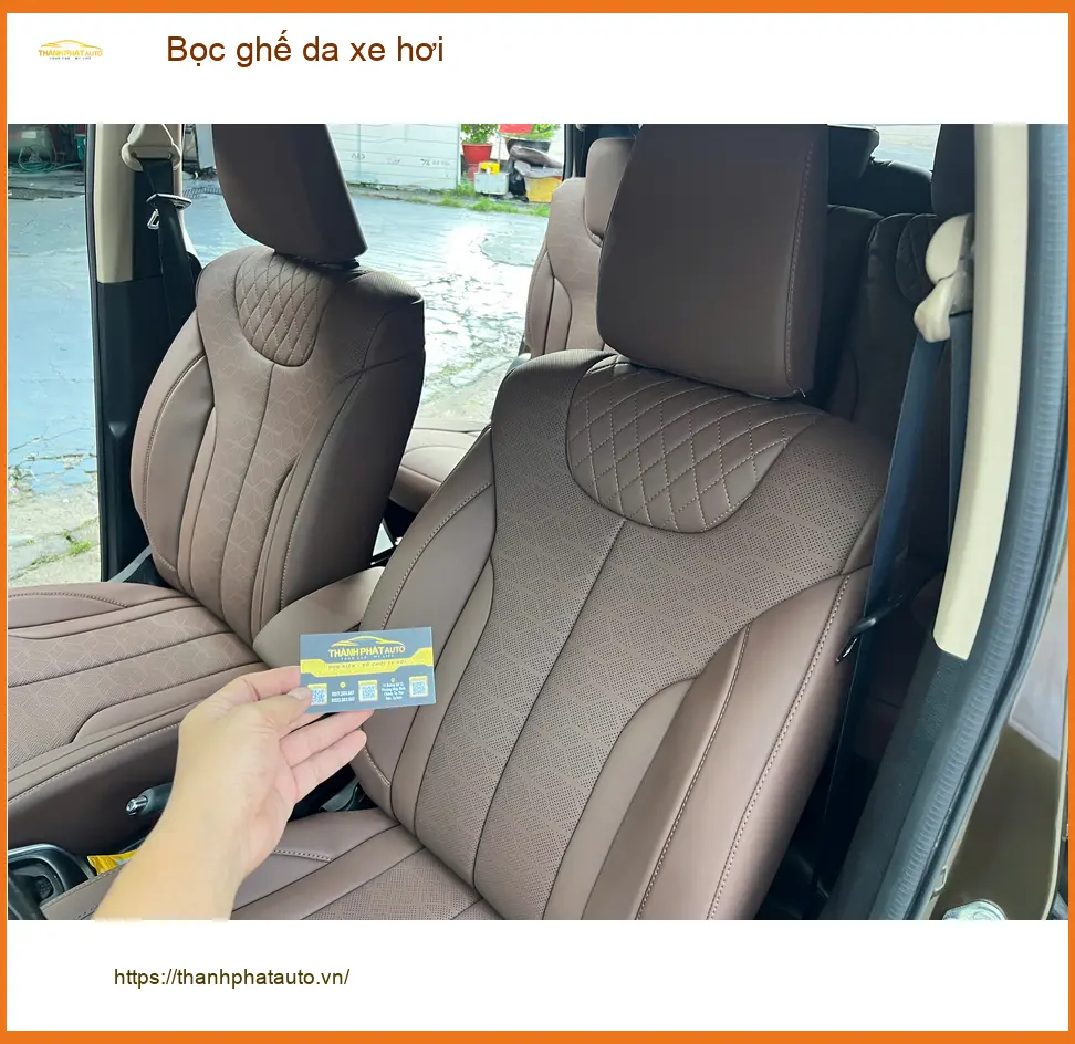 Chị Thảo bọc ghế da Hyundai Accent tại Quận 9 để nội thất xe luôn mới đẹp ảnh thực tế 2