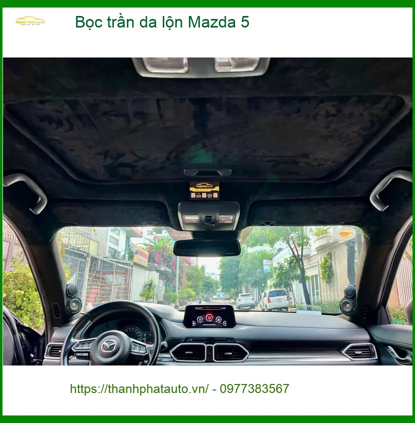 Anh Long bọc trần da lộn cho Mazda 5, làm mới nội thất tại Quận Tân Bình ảnh thực tế 3