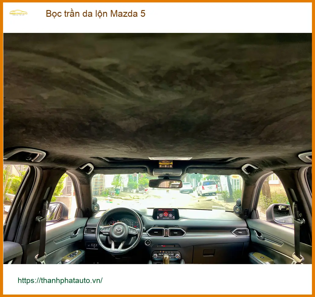 Anh Long bọc trần da lộn cho Mazda 5, làm mới nội thất tại Quận Tân Bình ảnh thực tế 5