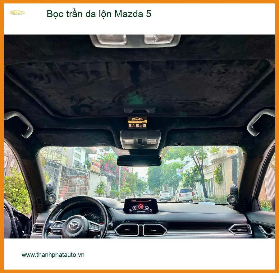 Anh Khải bọc trần da lộn cho Mazda 5 tại Quận Bình Thạnh để nâng tầm không gian nội thất ảnh thực tế 4