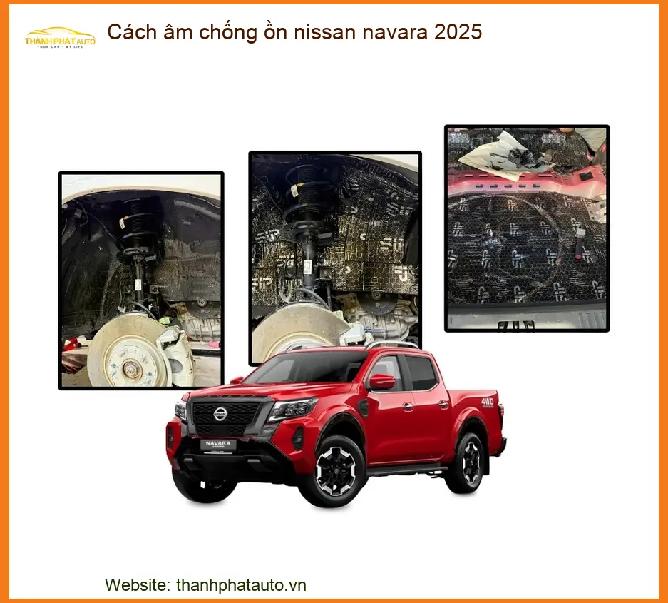 Cách âm chống ồn Nissan Navara 2025 - Địa Chỉ Lắp Đặt Uy Tín TPHCM