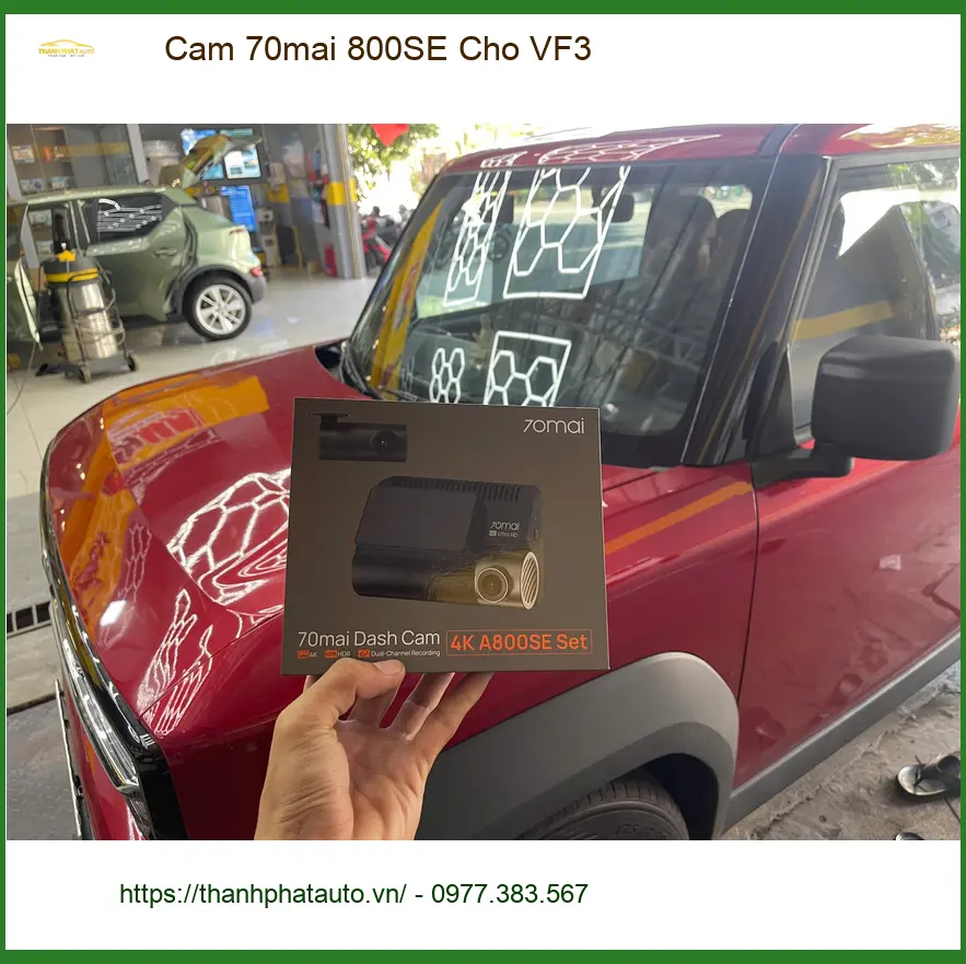 Chị Thảo lắp camera 70mai 800SE cho VinFast VF3 Quận 10 uy tín, giá tốt