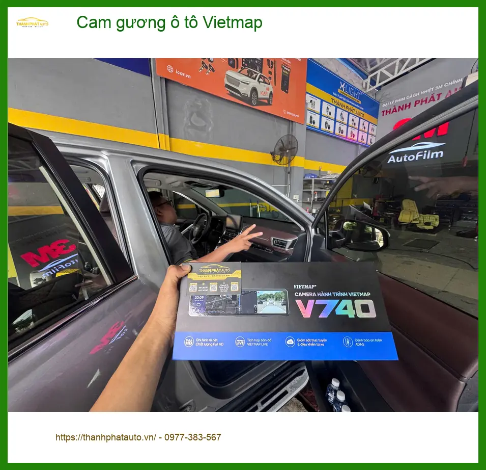 Anh Vĩnh lắp cam gương Vietmap cho Lux A2.0 ở Quận 12 ghi lại hành trình ảnh thực tế 3