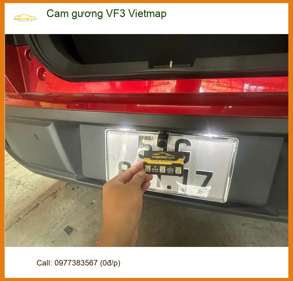 Anh Khải lắp cam gương Vietmap cho VF3 tại Tân Bình giúp lái xe an toàn ảnh thực tế 5