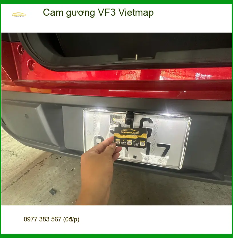 Anh Nhật lắp cam gương Vietmap cho VinFast VF3 tại Củ Chi để an tâm di chuyển ảnh thực tế 2