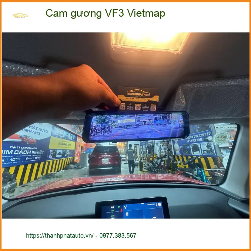 Anh Nhật lắp cam gương Vietmap cho VinFast VF3 tại Củ Chi để an tâm di chuyển ảnh thực tế 3