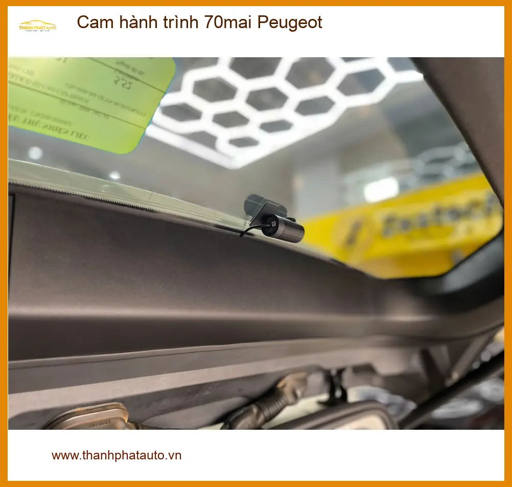 Anh Minh lắp cam hành trình 70mai Peugeot 3008 tại H. Bình Chánh yên tâm ảnh thực tế 2