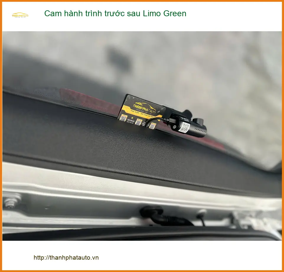 Anh Trung lắp cam hành trình Limo Green trước sau cho Kia Carnival tại Thủ Đức ảnh thực tế 4