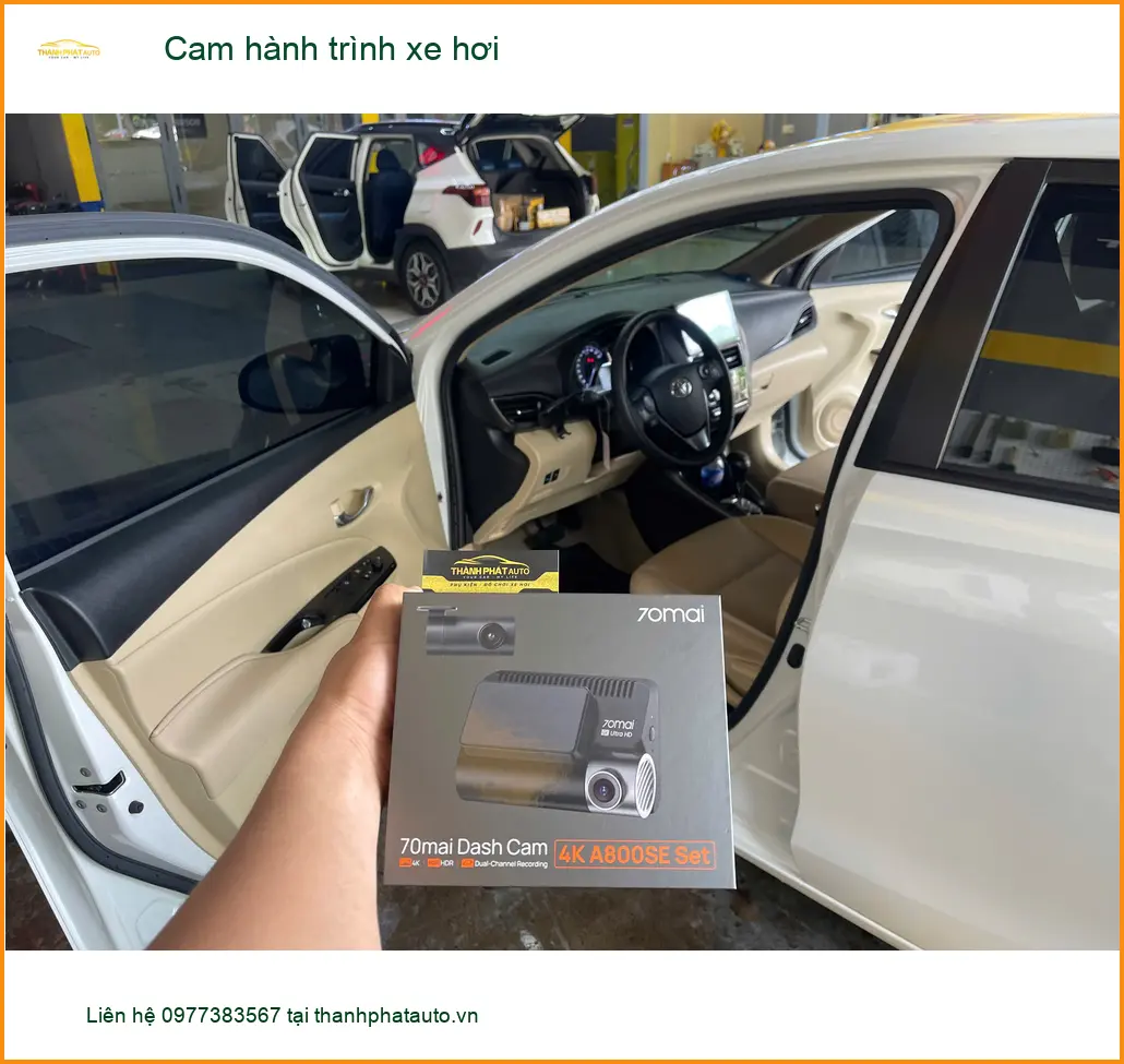 Anh Quốc An lắp cam hành trình Toyota Vios tại Hóc Môn để có bằng chứng. ảnh thực tế 2