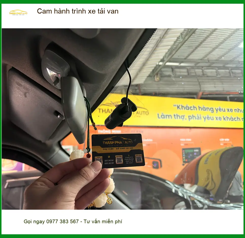 Anh Tiến lắp cam hành trình xe tải van Hyundai Porter tại Củ Chi ảnh thực tế 3