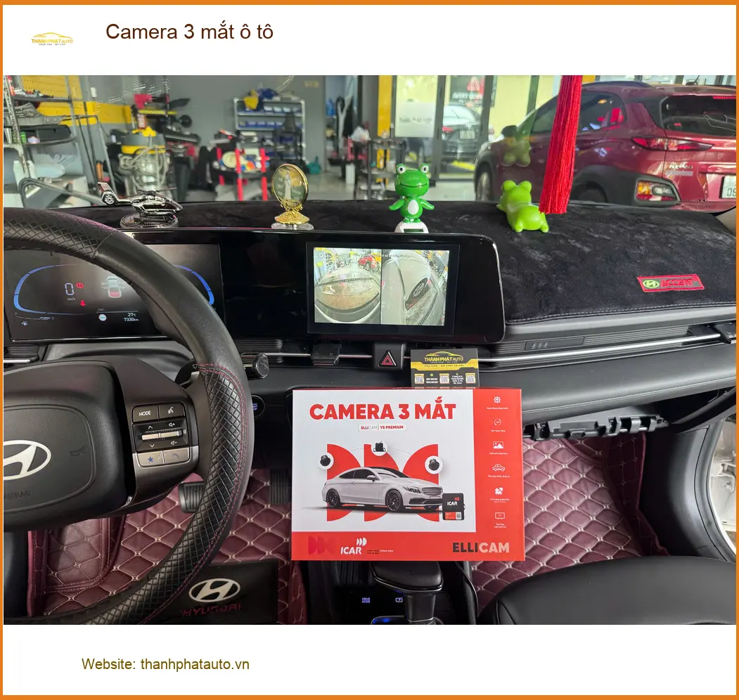 Anh Trường lắp Camera 3 mắt ô tô cho xe Hyundai Santa Fe ở Quận 2 ảnh thực tế 2