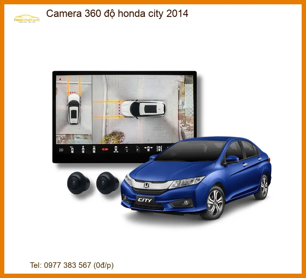 Camera 360 độ Honda City 2014 - Trung Tâm Lắp Đặt Uy Tín TPHCM
