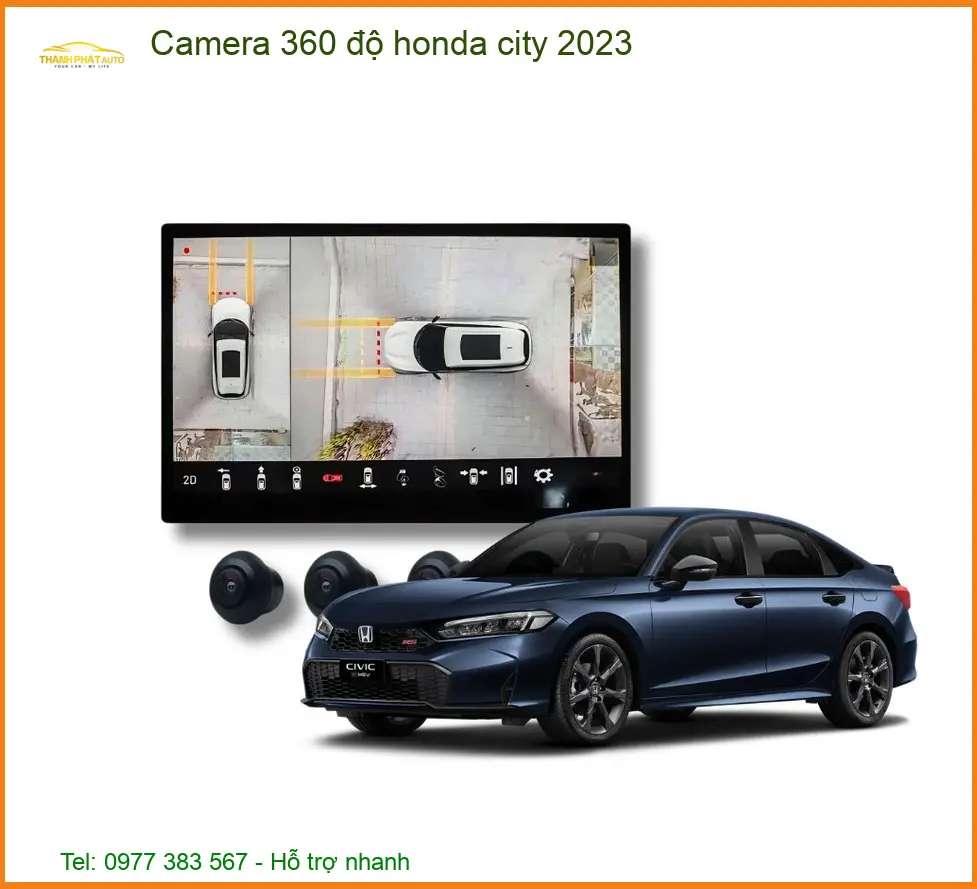 Camera 360 độ Honda City 2023 - Trung Tâm Lắp Đặt Uy Tín TPHCM