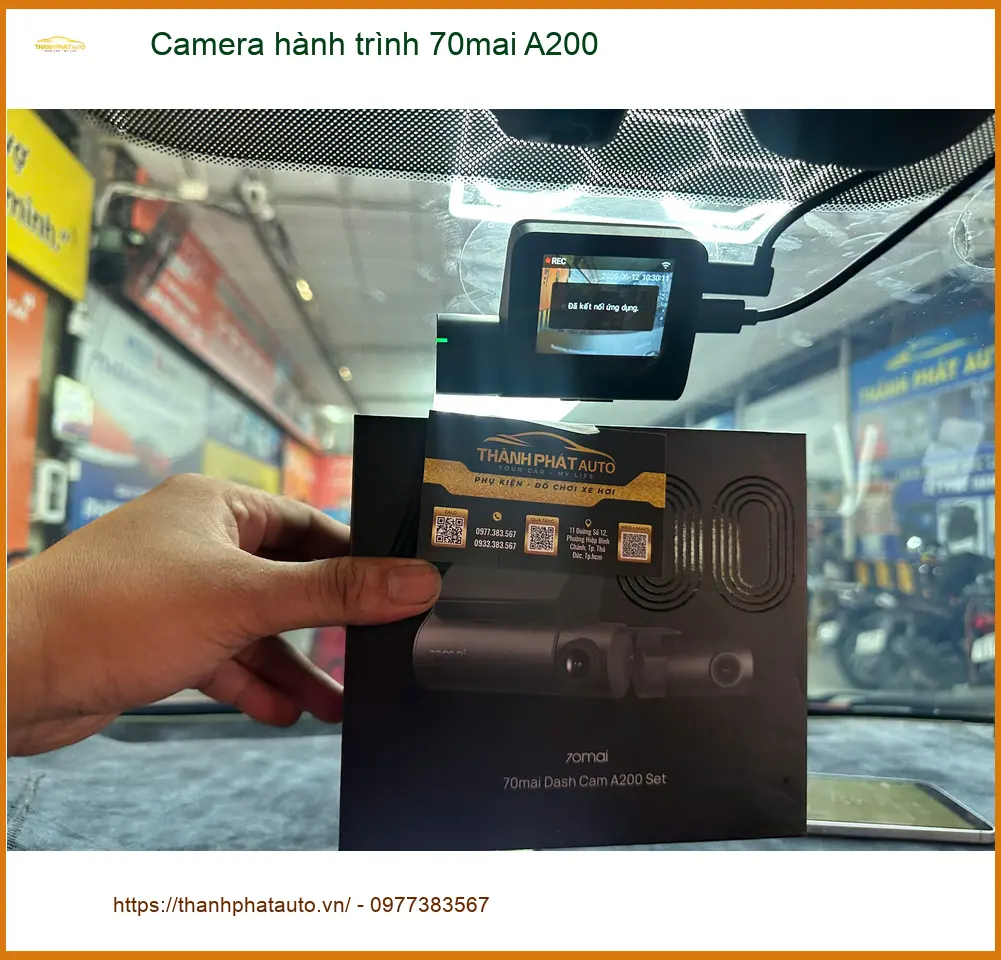 Chị Thảo lắp Camera hành trình 70mai A200 Toyota Camry tại Quận 6 ảnh thực tế 5