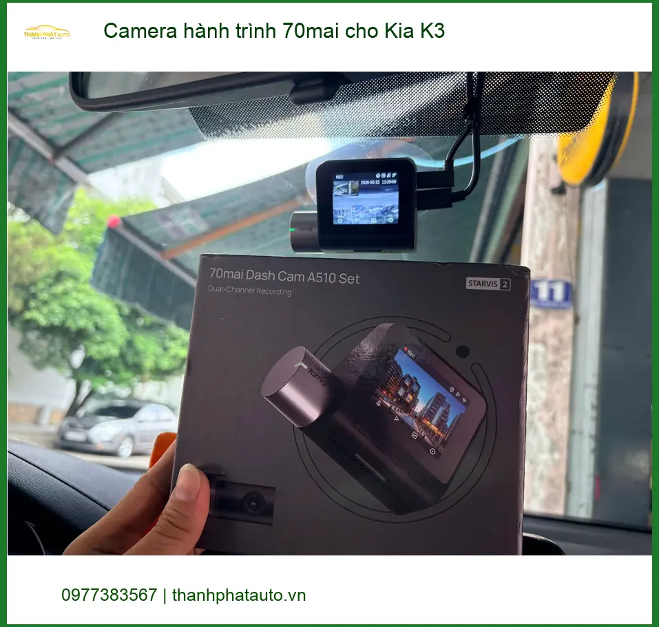 Anh Thành lắp Camera hành trình 70mai cho Kia K3 tại Quận 10 vì cần ghi lại lộ trình ảnh thực tế 2