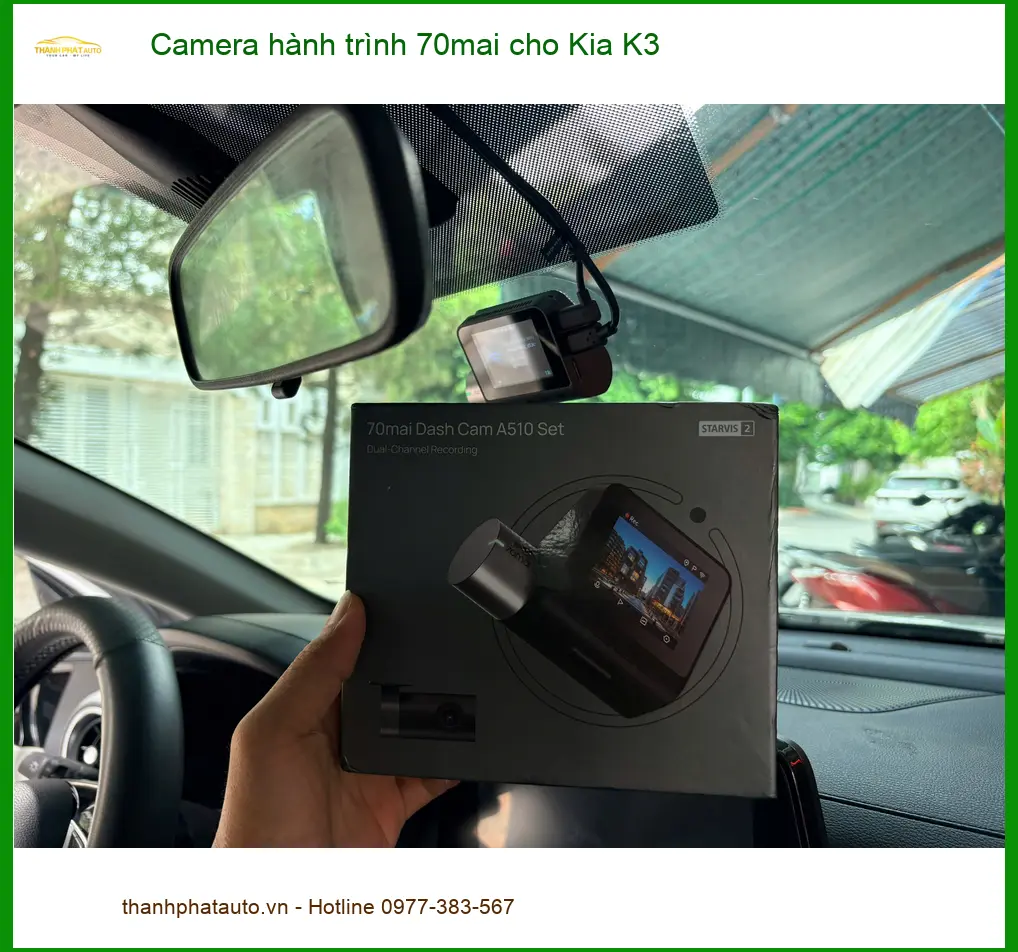 Anh Thành lắp Camera hành trình 70mai cho Kia K3 tại Quận 10 vì cần ghi lại lộ trình ảnh thực tế 3