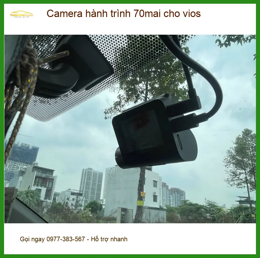 Anh Minh lắp Camera hành trình 70mai cho Vios tại Quận 1 để an tâm lái xe ảnh thực tế 3