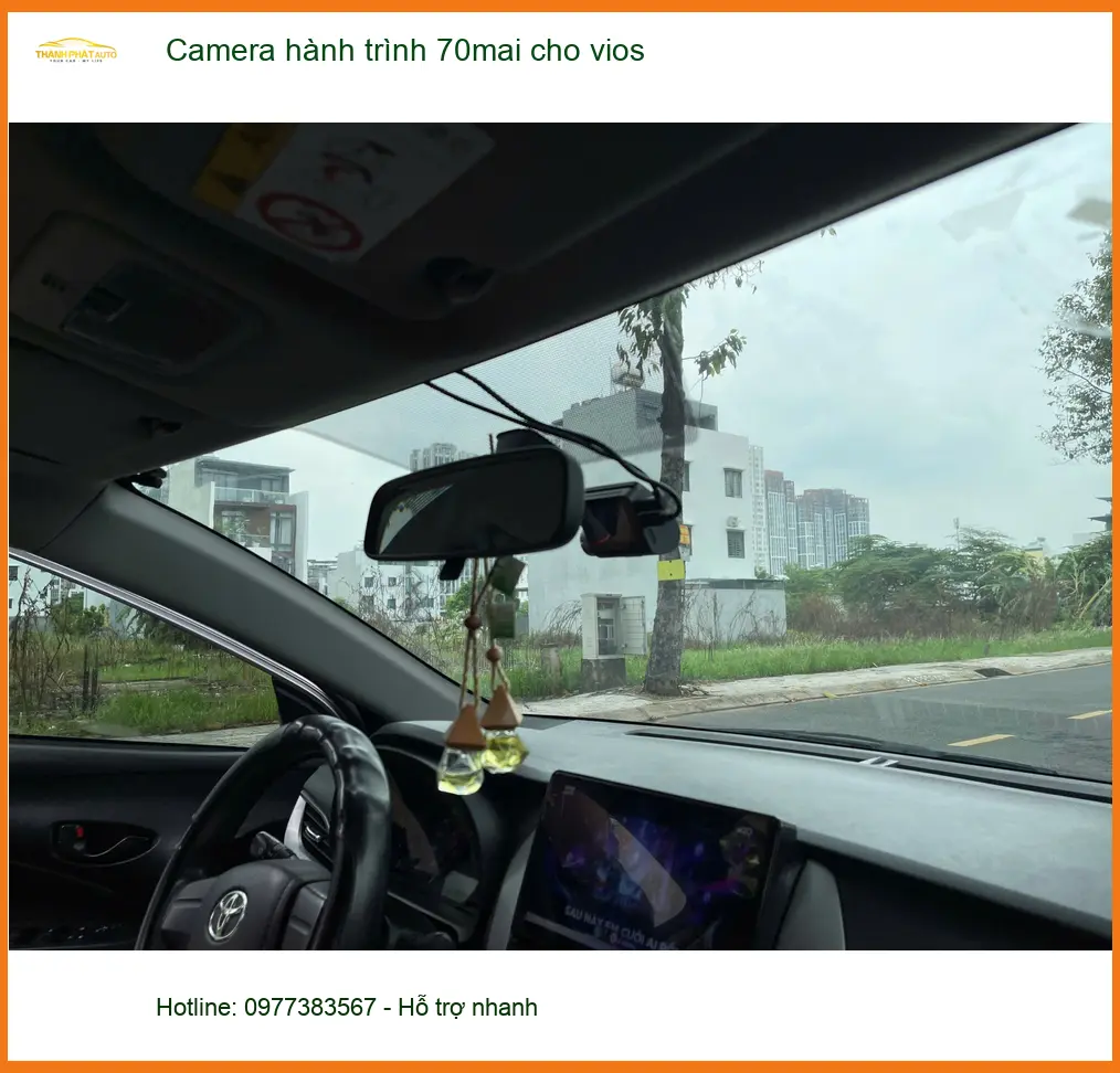 Anh Minh lắp Camera hành trình 70mai cho Vios tại Quận 1 để an tâm lái xe ảnh thực tế 4