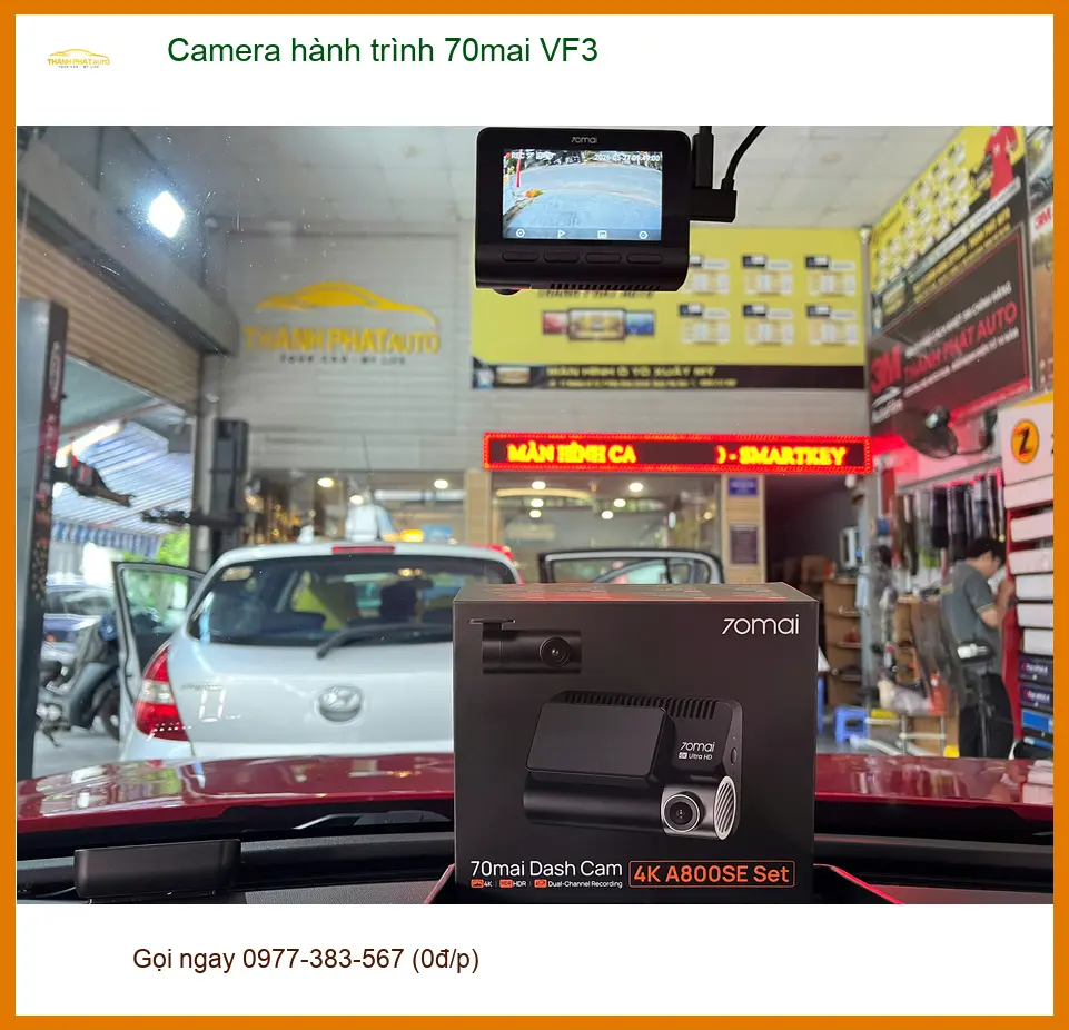 Anh Khải lắp camera hành trình 70mai VF3 sau va quẹt ở Cần Giờ ảnh thực tế 2