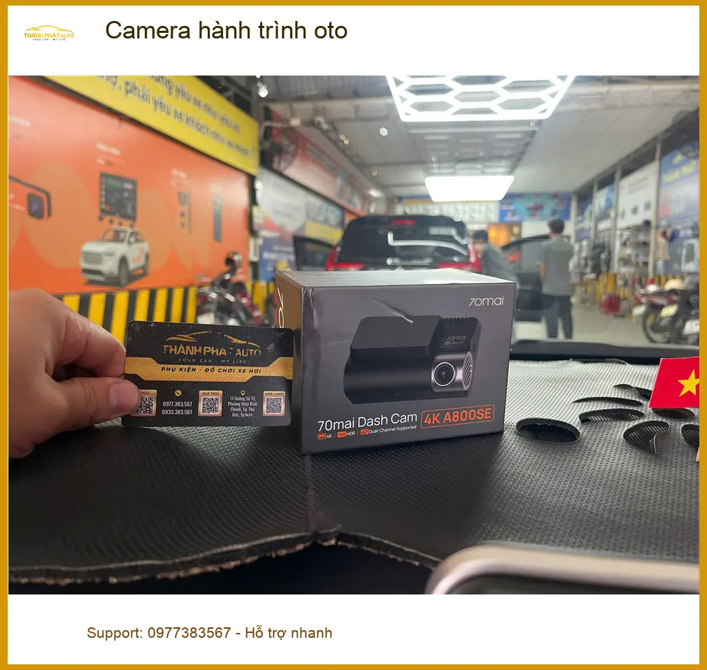 Chị Hương lắp camera hành trình oto cho Hyundai Kona ở Quận 2, an tâm lái xe ảnh thực tế 4