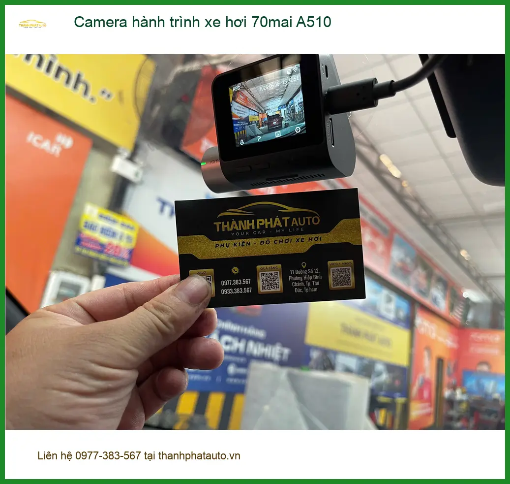 Anh Khang lắp Camera hành trình 70mai A510 cho Toyota Veloz tại Hóc Môn ảnh thực tế 3