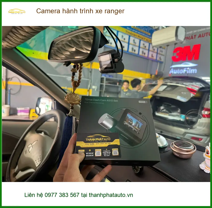 Anh Khải lắp Camera hành trình Ford Ranger tại Quận 12 để an tâm lái xe đường dài