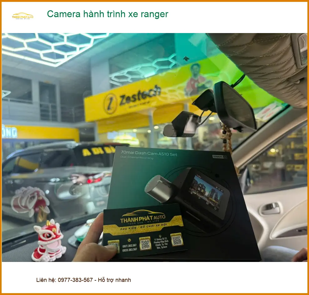 Anh Minh lắp Camera hành trình xe Ranger tại Quận Tân Phú để ghi lại mọi cung đường ảnh thực tế 2